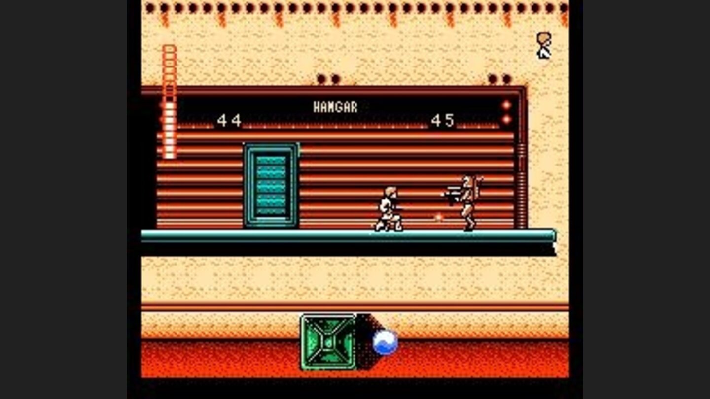 Fighting near the hangar