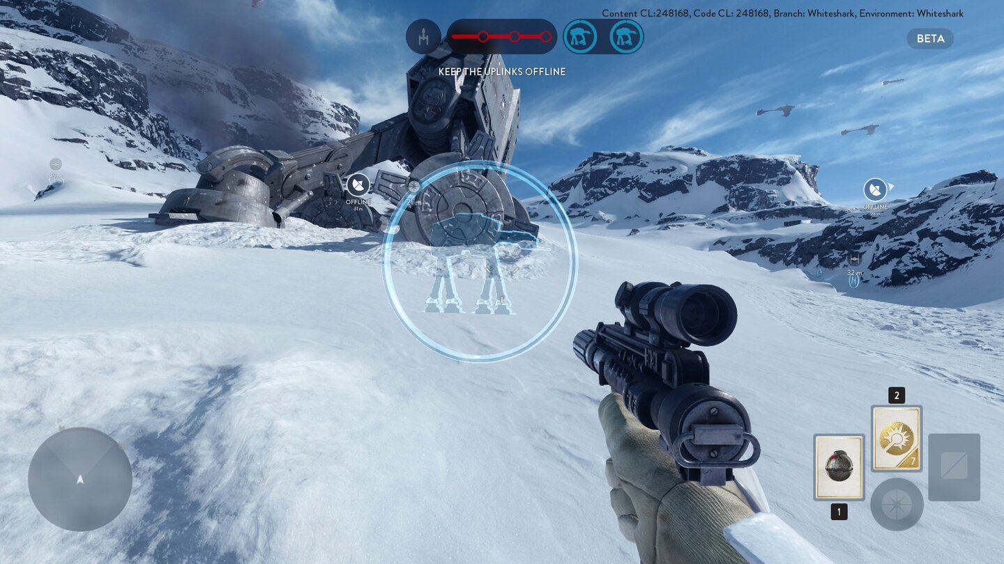 Star Wars: Battlefront - Screenshots aus der BetaDie Power-ups erkennen wir vor allem im Schnee auf Hoth nur aus der Nähe.