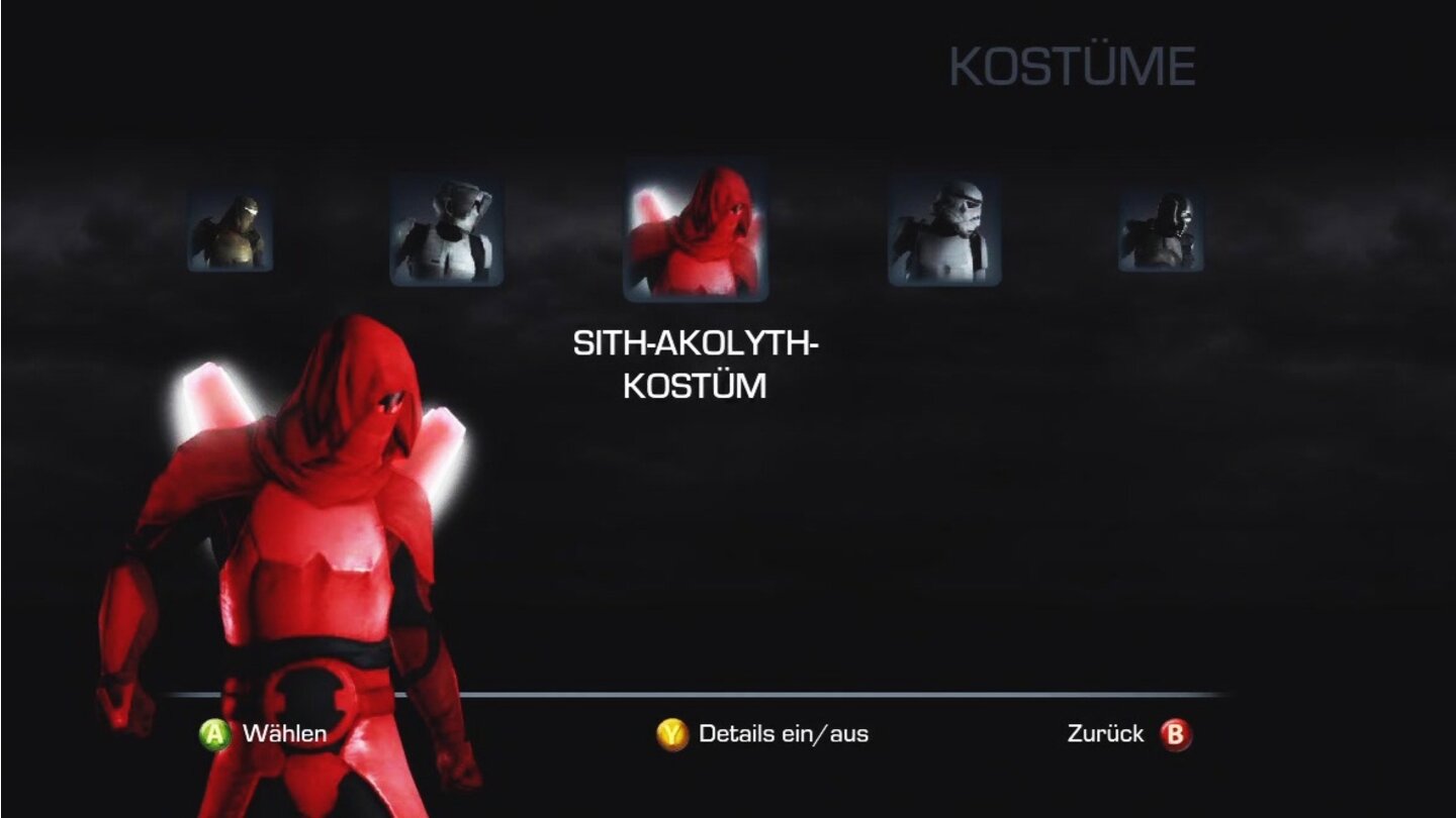 Star Wars: The Force Unleashed 2Freispielbares Outfit: Sith-Akolyt-Kostüm