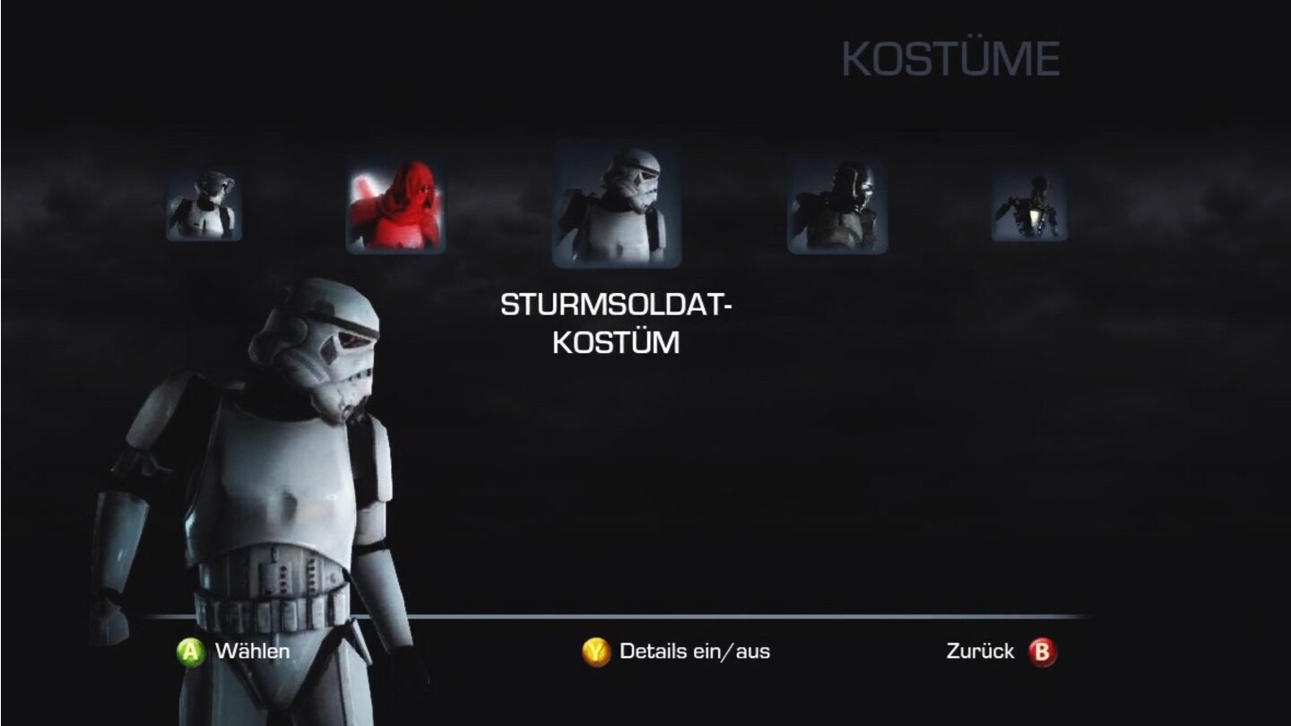 Star Wars: The Force Unleashed 2Freispielbares Outfit: Sturmsoldat-Kostüm