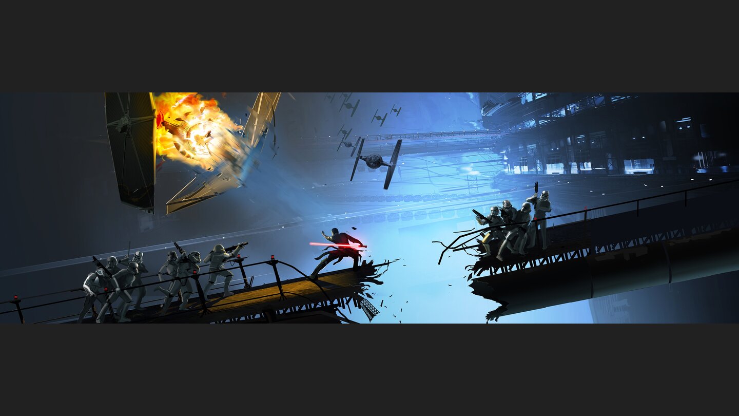 » Dualscreen-Wallpaper zu Star Wars: The Force Unleashed herunterladen