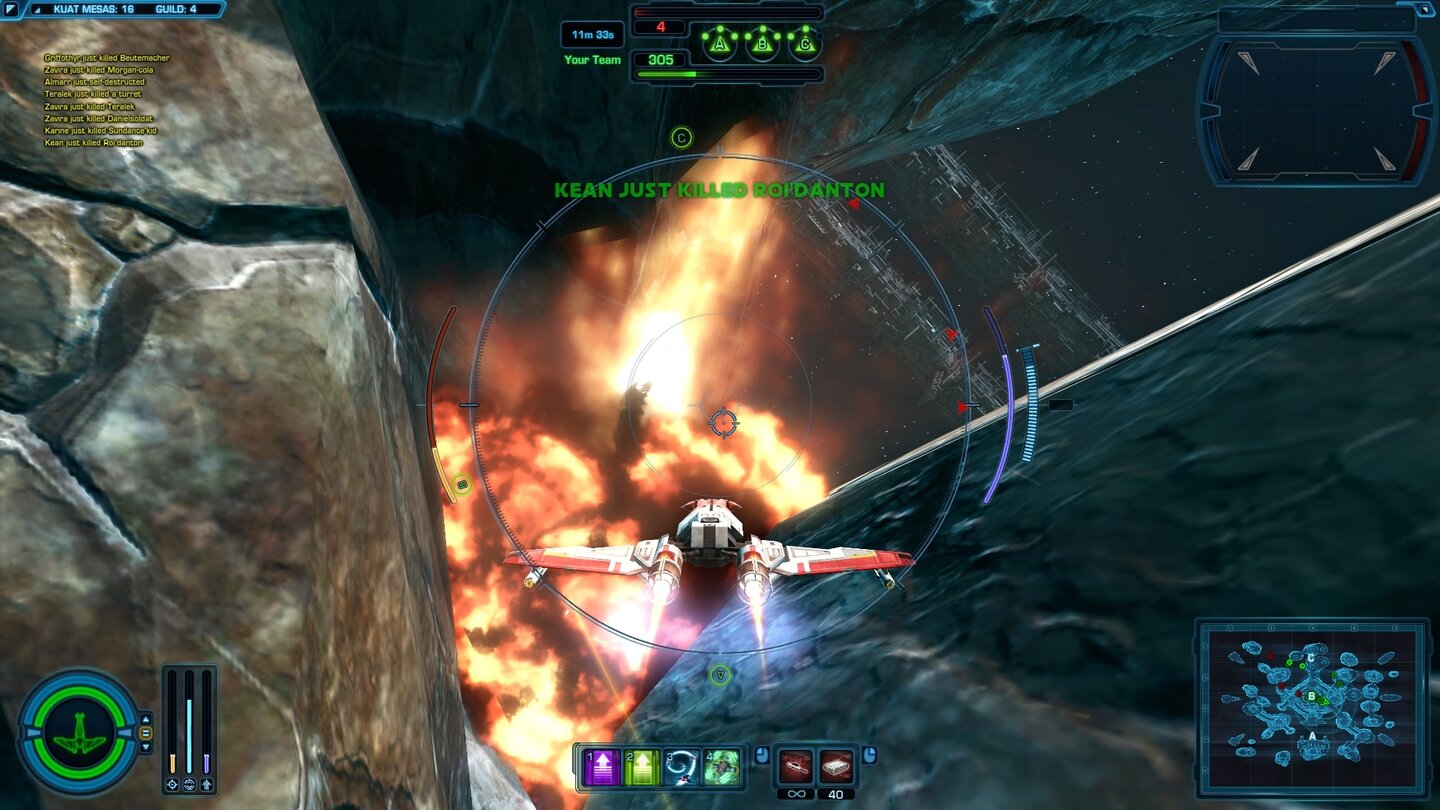 Star Wars: The Old RepublicSpektakuläre Explosionen sind eines der Highlights von Galactic Starfighter.