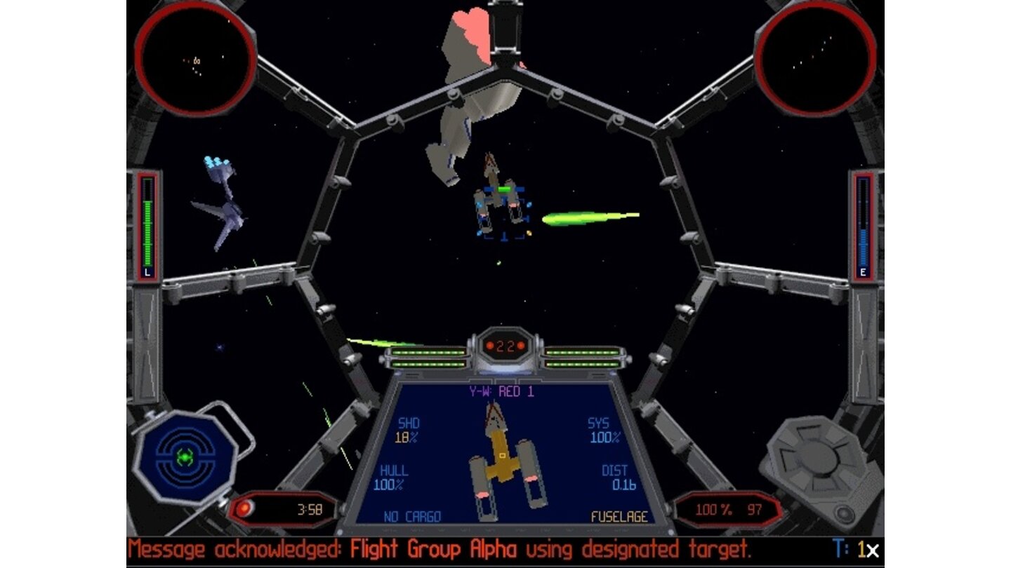 Star Wars: TIE FighterIn den Weltraumschlachten von TIE Fighter treffen oft ganze Flotten aufeinander.