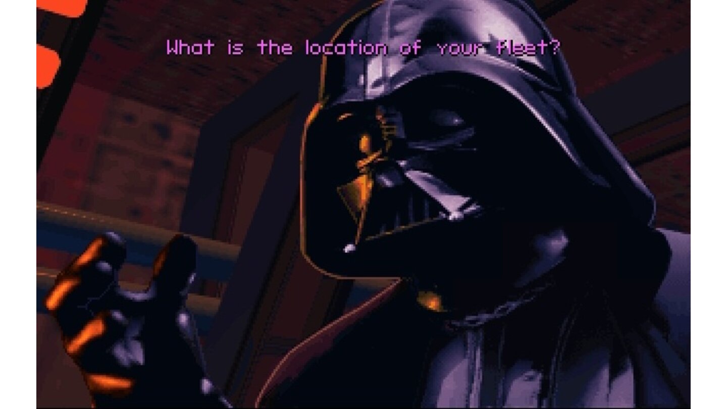 Star Wars: TIE FighterDarth Vader verhört einen gefassten Verräter.