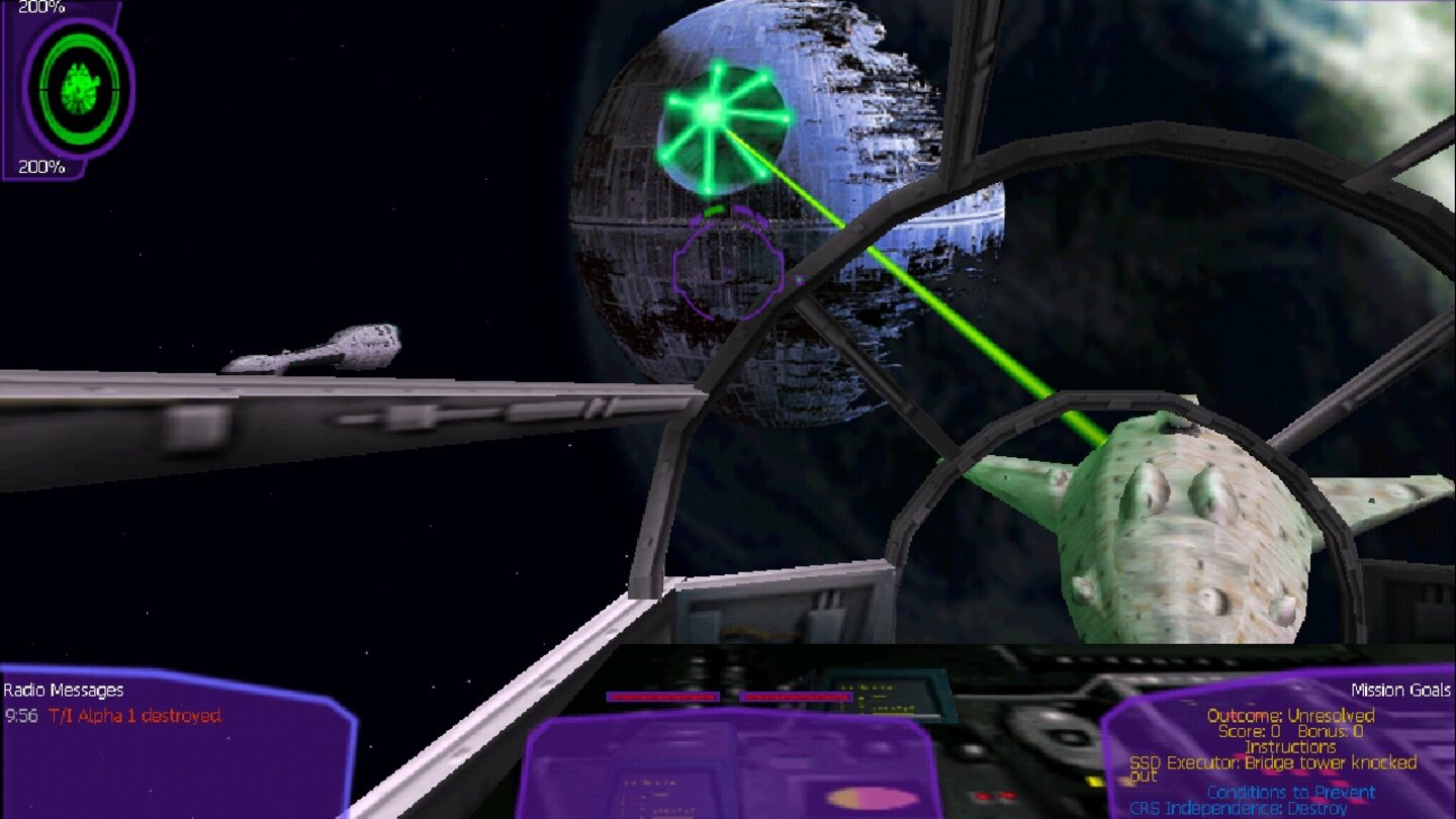 Star Wars: X-Wing Alliance (1999)In seinem letzten Star-Wars-Spiel lässt Larry Holland die Spieler auf den Spuren Han Solos wandeln: Als Händlersohn stolpert man in den galaktischen Konflikt, schließt sich den Rebellen an und sprengt letztlich im Rasenden Falken den zweiten Todesstern. Schicke Grafik, erstklassiges Star-Wars-Feeling und ein famoses Finale – was will man mehr?