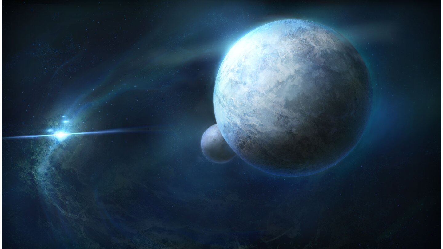 StarCraft 2: Heart of the SwarmArtwork vom Eis-Planeten Kaldir.