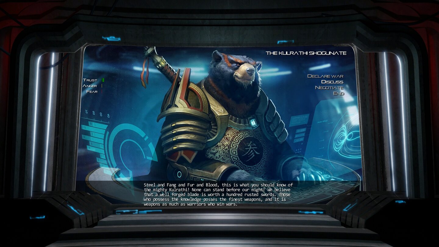 StarDrive Die Kulrathi sind eine Bärenrasse. Ob sie mit der Katzenrasse Kilrathi aus Wing Commander verwandt sind? Oder den ebenfalls bärigen Bulrathi aus Master of Orion?