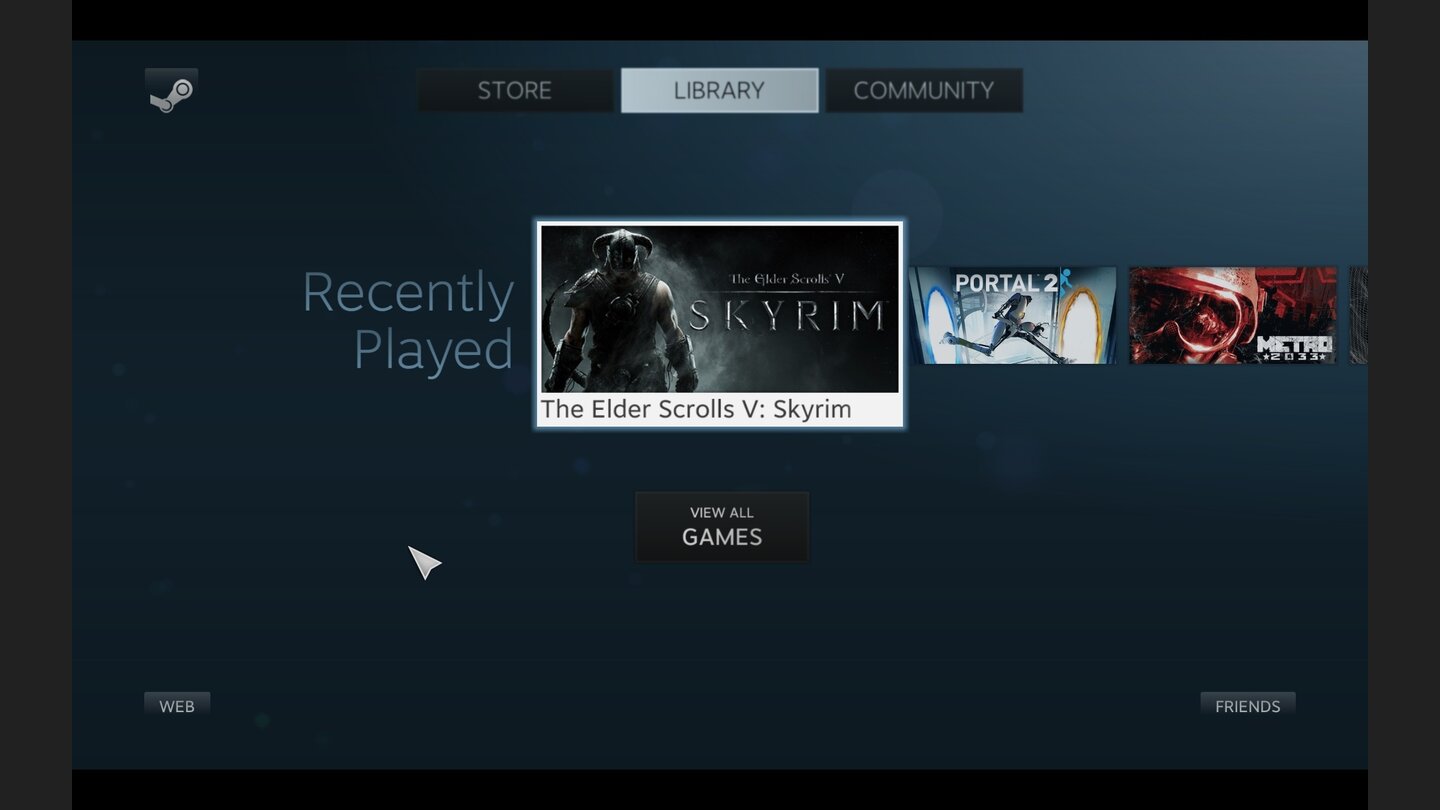Genauso wie das Stöbern im Shop funktioniert auch die Navigation durch Ihre bereits erworbenen Spiele.