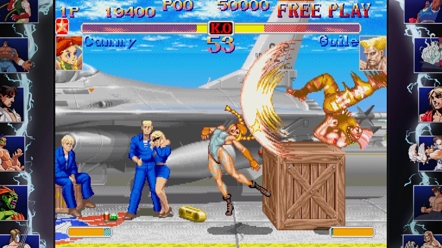Street Fighter 30th Anniversary CollectionSF 2 Turbo ist der Klassiker schlechthin. Wusstet ihr, dass Cammy im Kinofilm von 1994 von Popsängerin Kylie Minogue gespielt wurde? Jetzt wisst ihr’s.