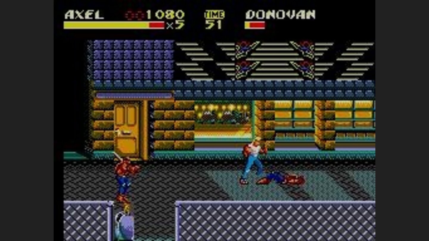 Axel knocks him down