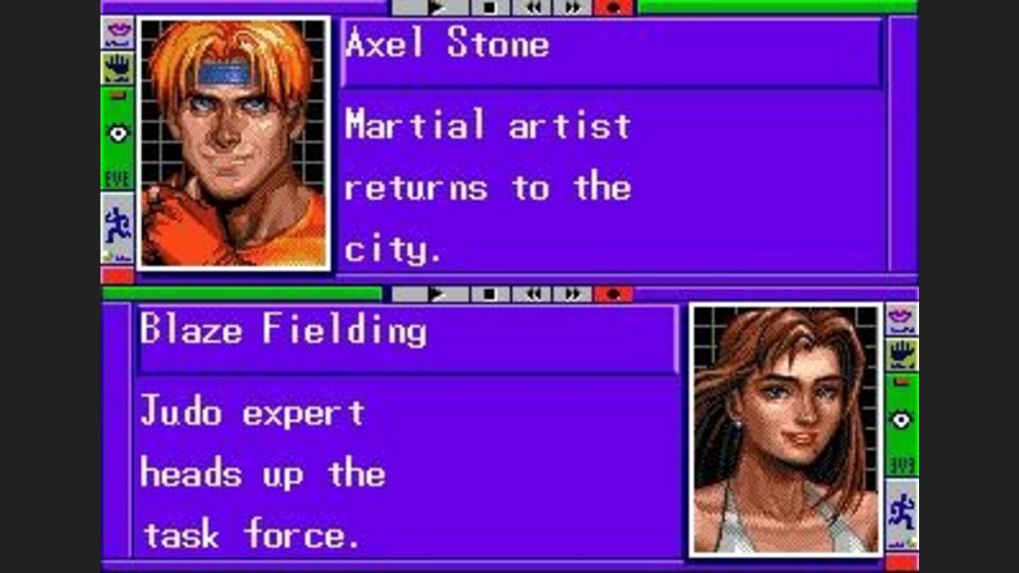 Profiles for Axel and Blaze