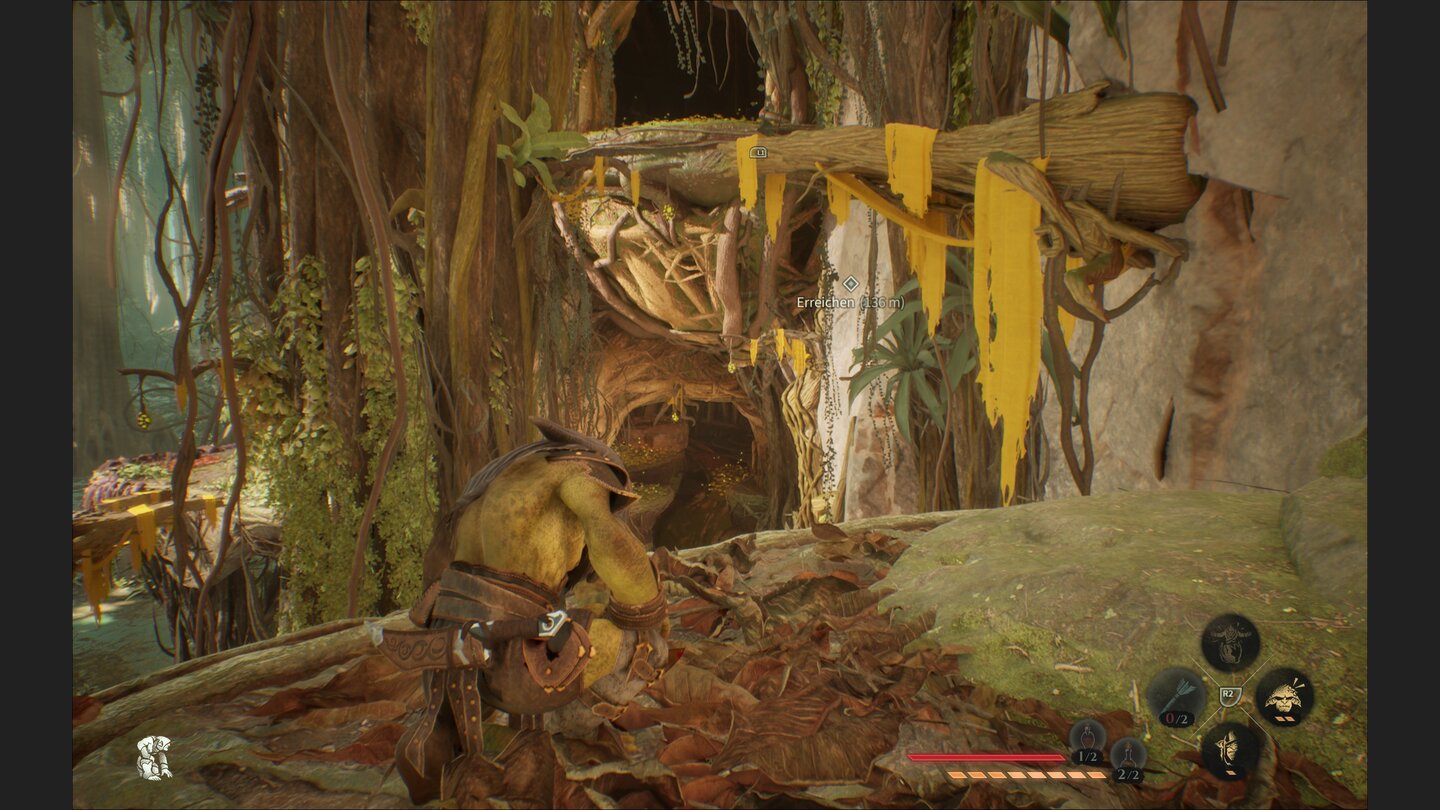 Nach dem Metroidvania-Prinzip ermöglichen euch neue Gadgets auch neue Ansätze in der Spielwelt. Dank eures Greifhakens erkundet ihr bald vorher unerreichbare Abschnitte.