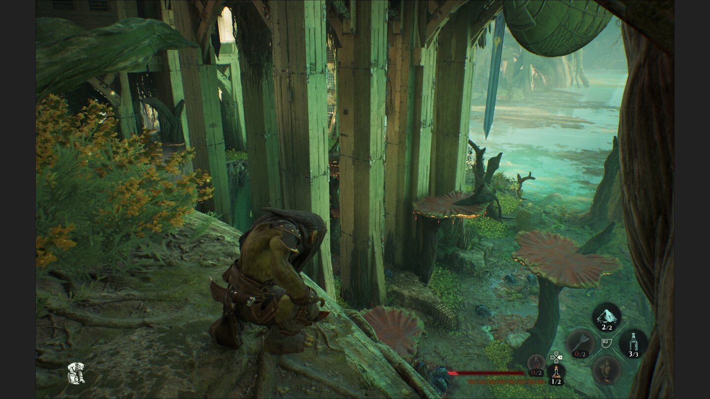 Die drei großen Gebiete unterscheiden sich optisch stark. Während der Wall nach einer verkommenen Steampunk-Metropole aussieht, wirkt Turquoise Dawn wie ein verwunschener Wald auf einem fremden Planeten.