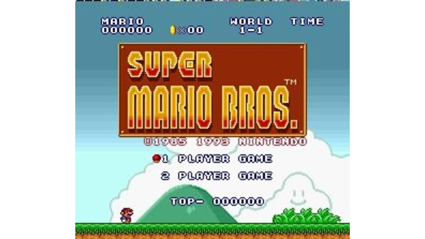 Super Mario Bros. title screen