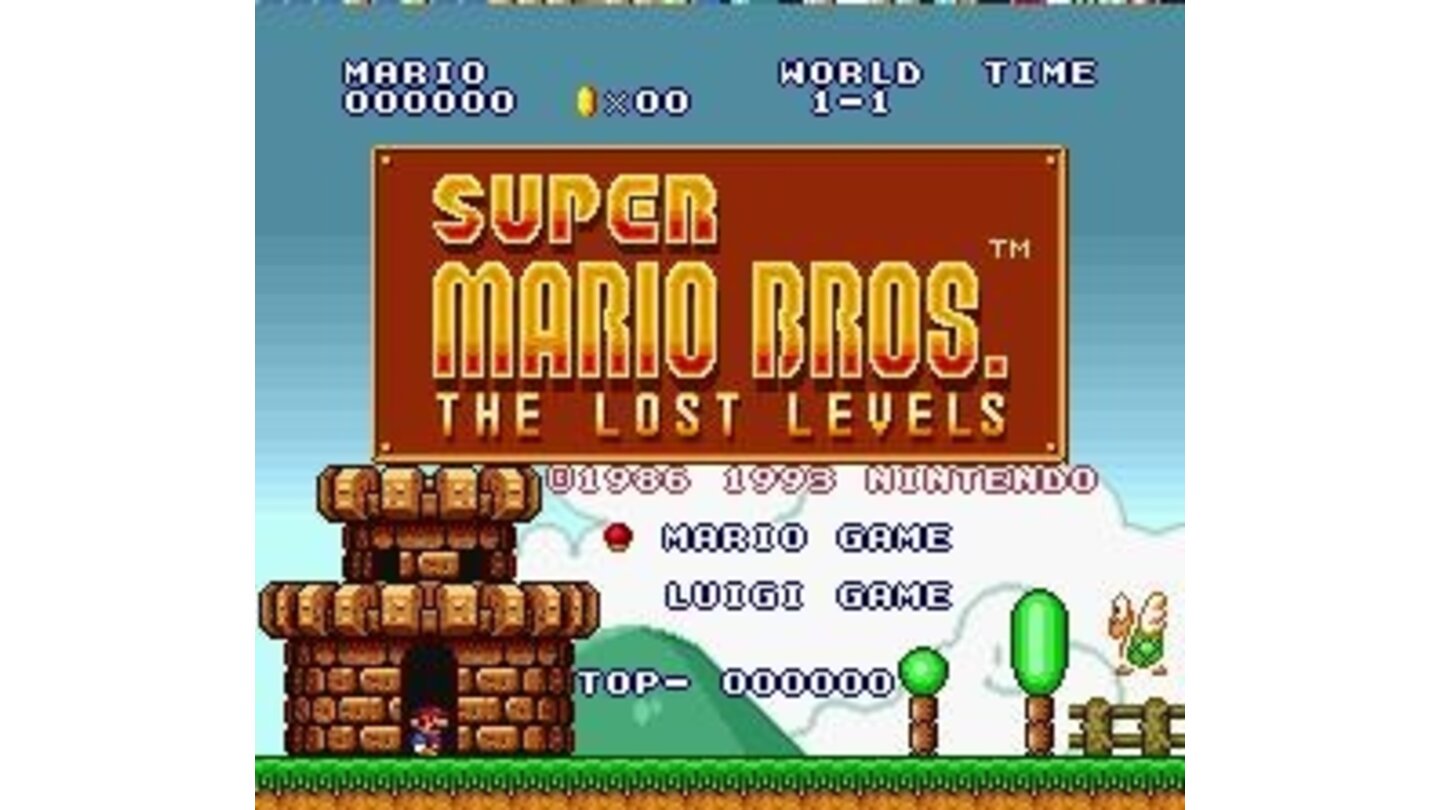 Super Mario Bros. - The Lost Levels title screen