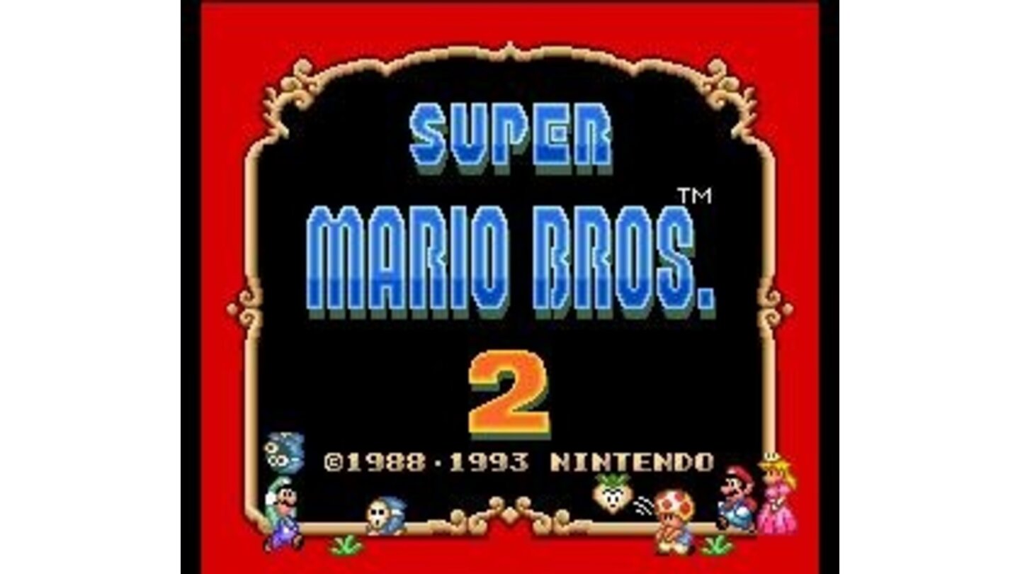Super Mario Bros. 2 title screen.