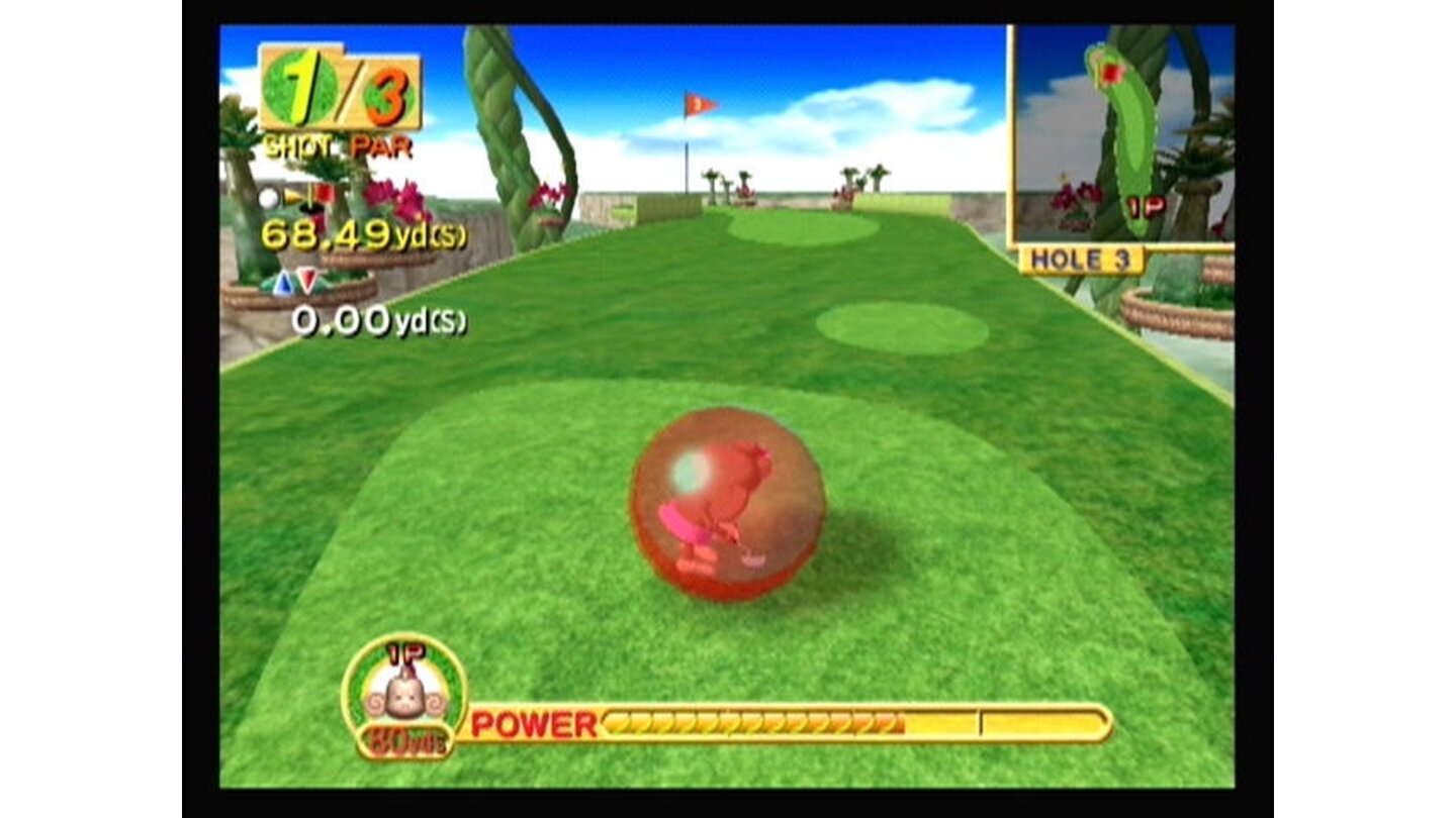 Monkey golf, one of the mini games you can unlock