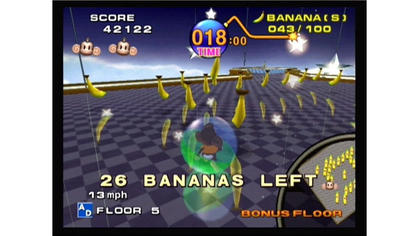 Collect bananas on a bonus level