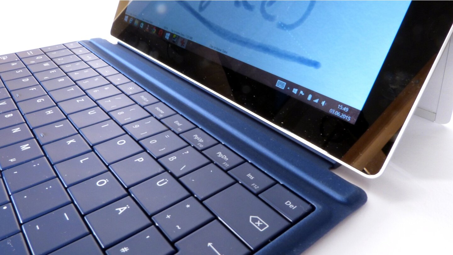 Surface 3 - Mit dem Typecover verbunden