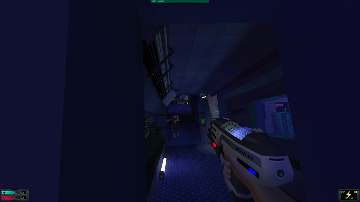 System Shock InfiniteGehört einfach zu System Shock 2: das vorsichtige Um-Ecken-Lugen.