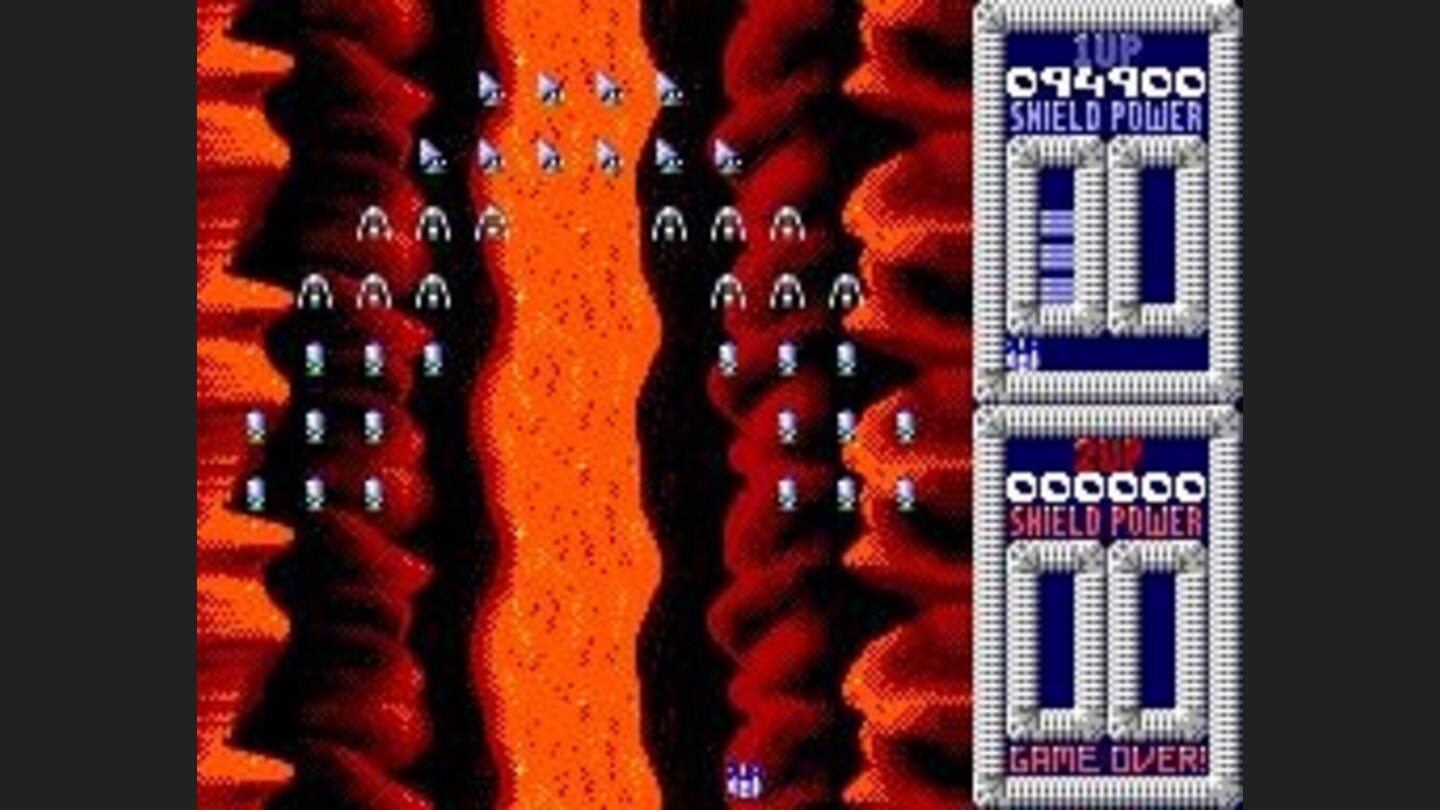 Fighting the invaders inside a volcano