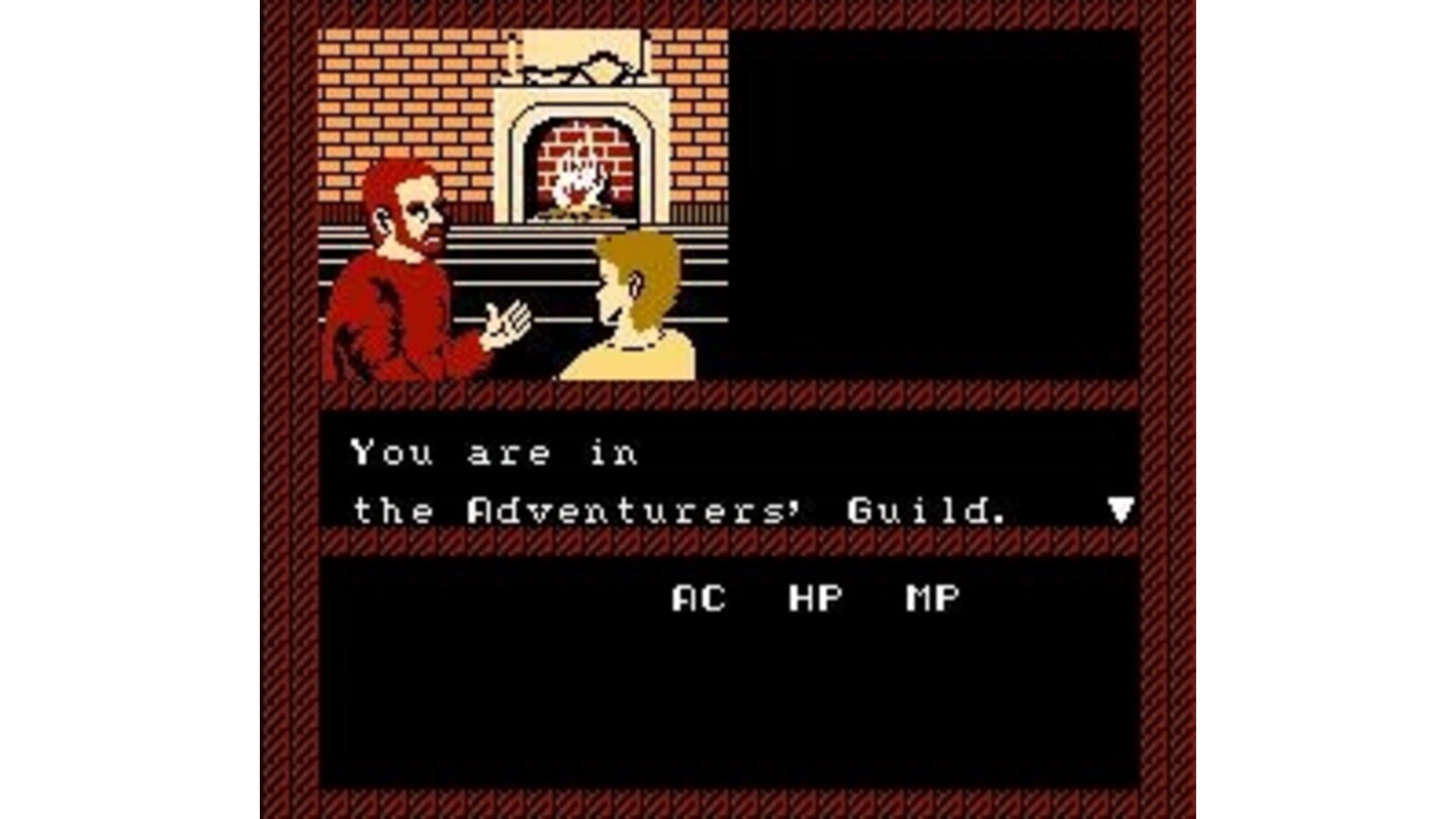 Starting the game in adventurer's guild