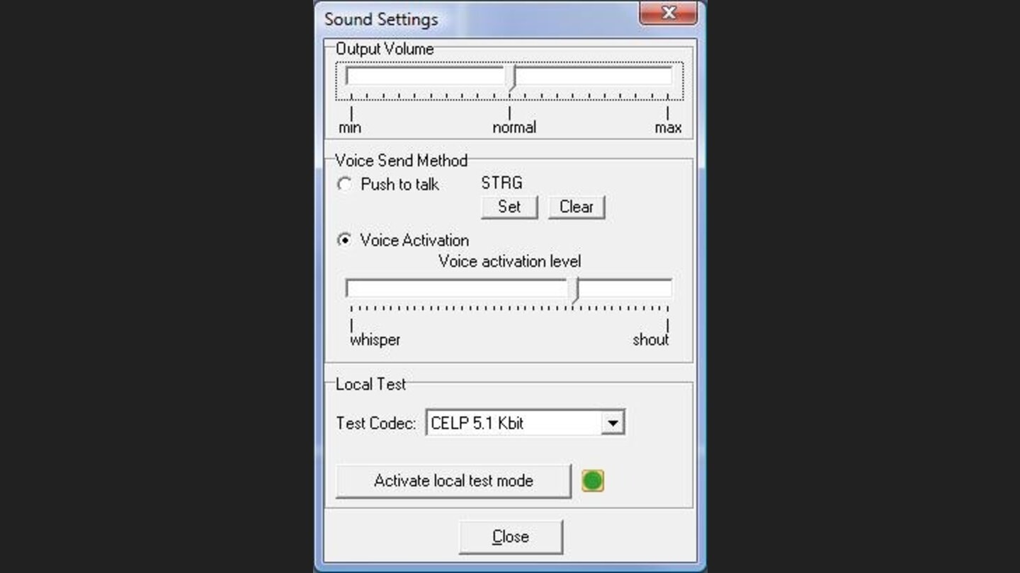 Sound Input-Output-Optionen