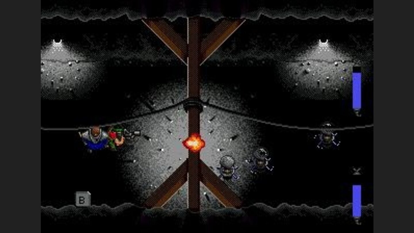 Through the basement!