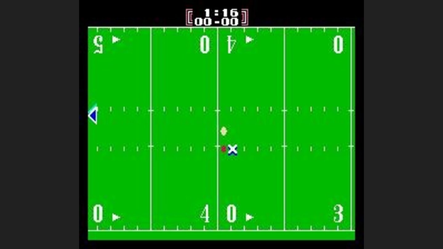The ball is marked with X. This field goal wasnt very successful...