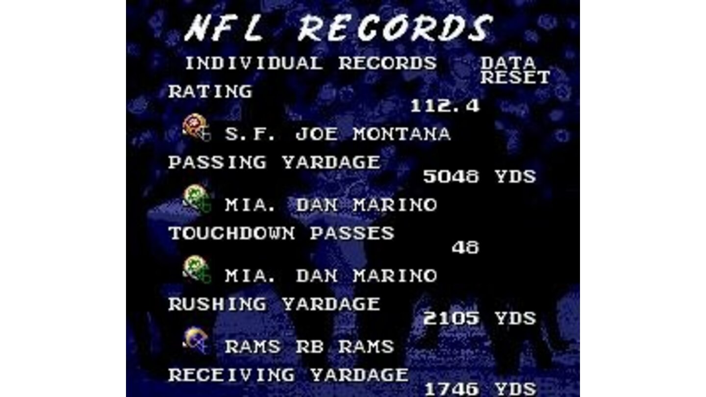 Here you can view NFL records