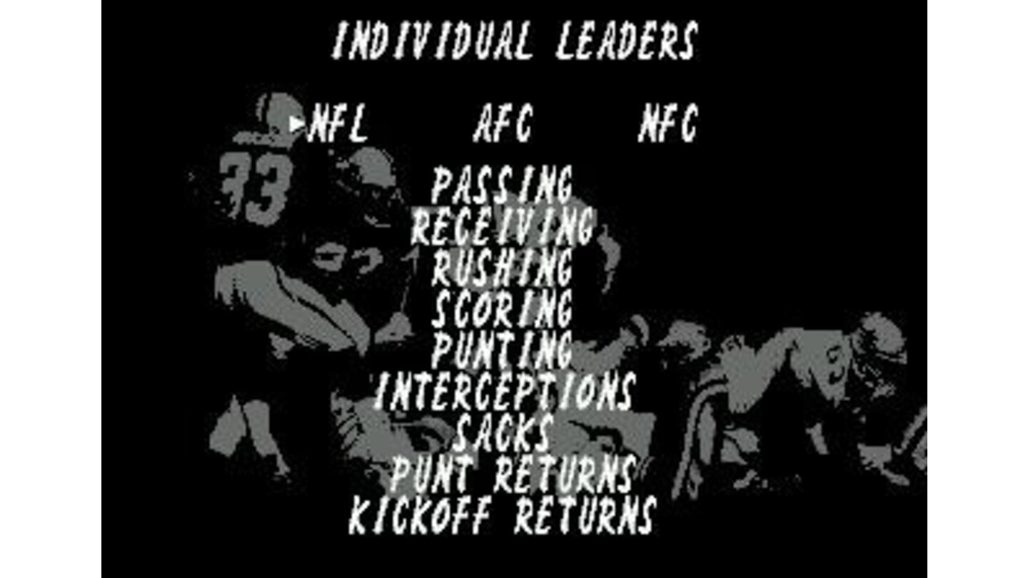 NFL leaders in various categories