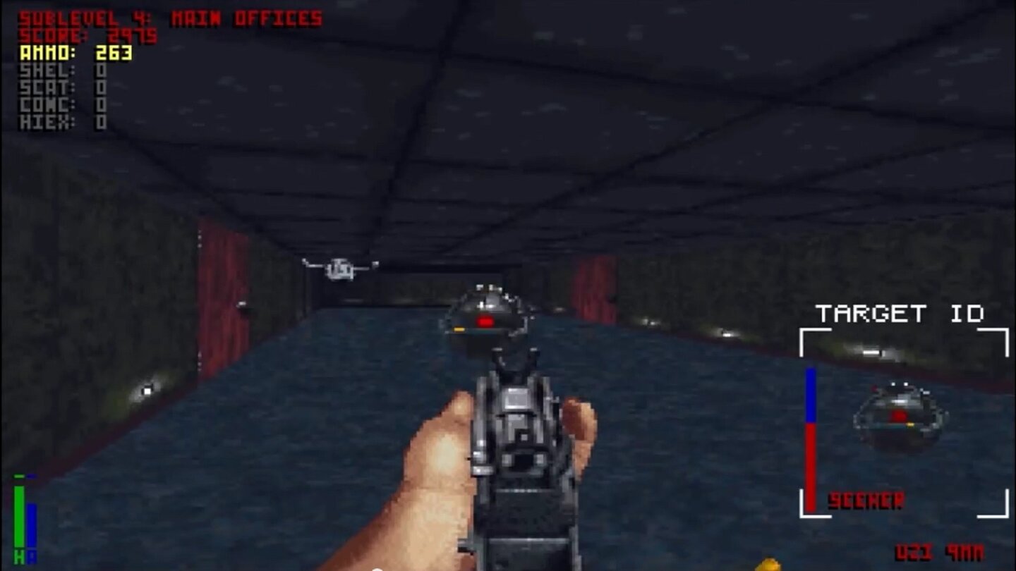Terminator Rampage (1993, DOS)
Weitere Vorwürfe gegen Rampage: Das Spiel lief fürchterlich ruckelig, die Munition in den Levels reichte noch nicht einmal annähernd aus, um die Gegnermassen zu bekämpfen. Gutes Spieldesign sah auch damals schon anders aus, Rampage ist bei Spielern und Kritikern durchgefallen.