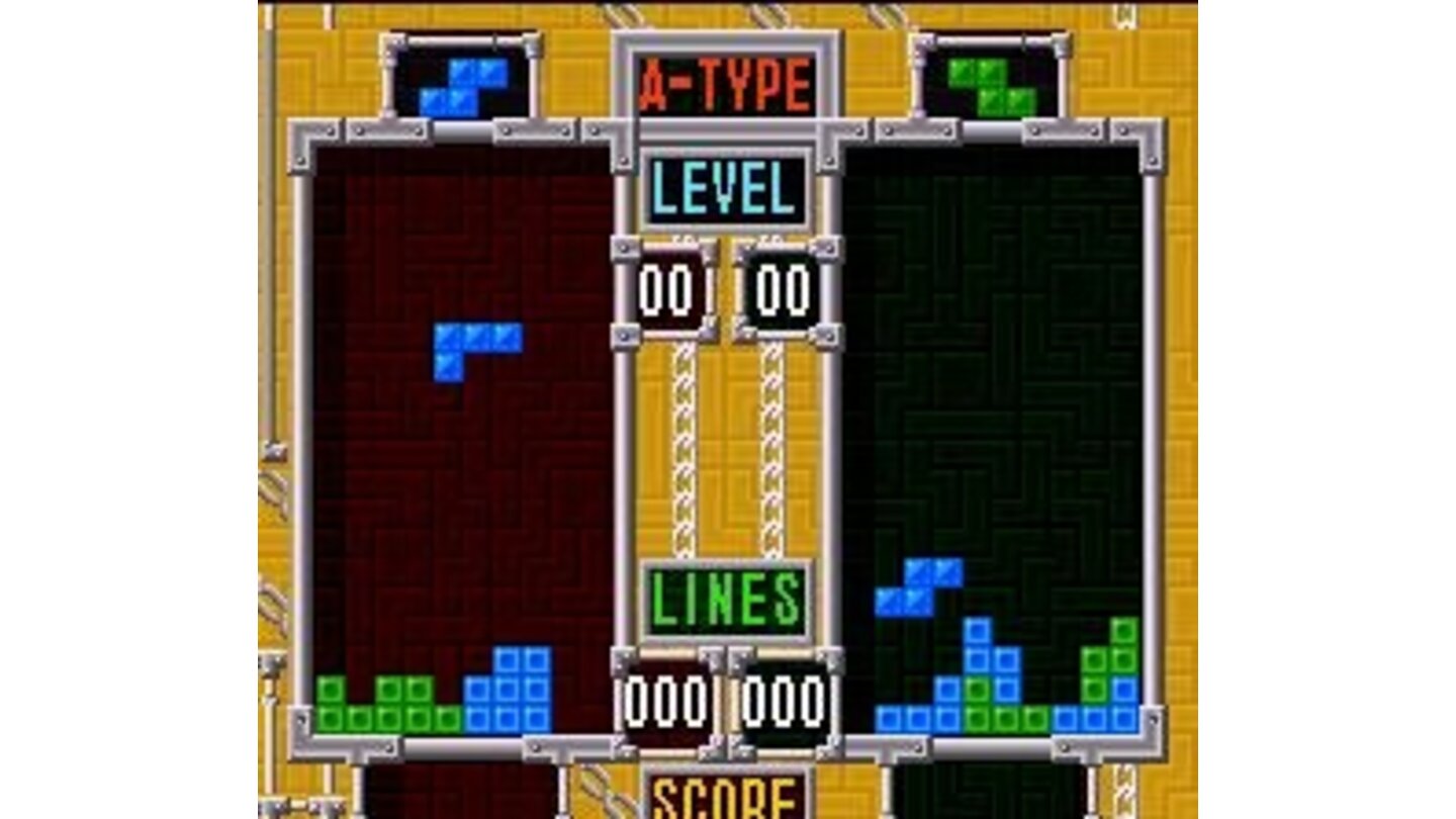 Tetris 2PLAYER GAME in course: both are starting to organize the best attack!