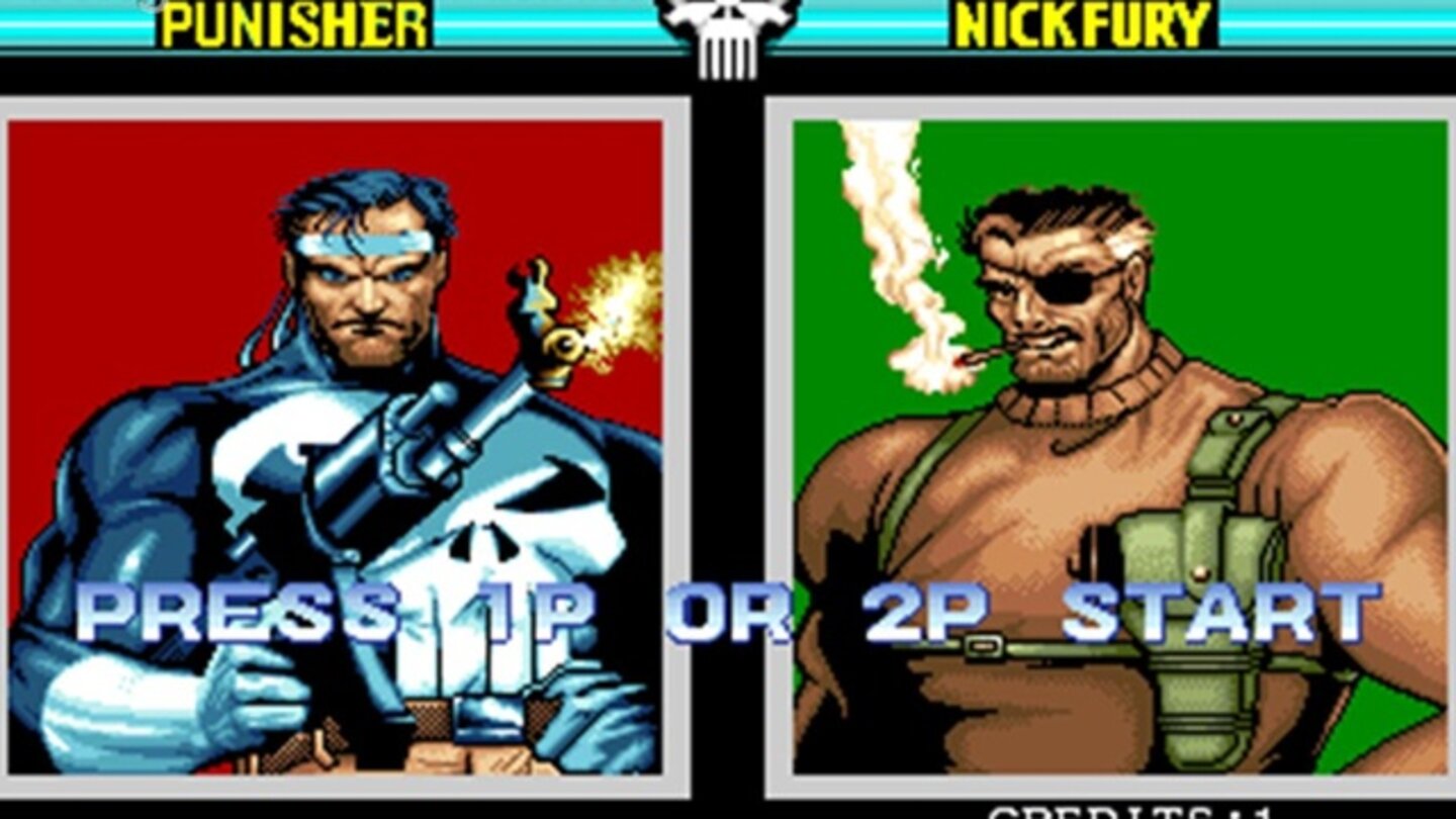 The Avengers-Spiele - Tops & FlopsTop 3: The Punisher (Arcade, 1993)Okay, ertappt: Weder der Punisher, noch der andere spielbare Charakter Nick Fury waren jemals Mitglieder bei den Avengers. Aber da Fury im Film die Rächer zusammenbringt, und seine Videospiel-Auftritte eher rar gesäht sind, haben wir die spaßige Spielhallen-Prügelei The Punisher von 1993 aus dem Hause Capcom in die Liste aufgenommen.