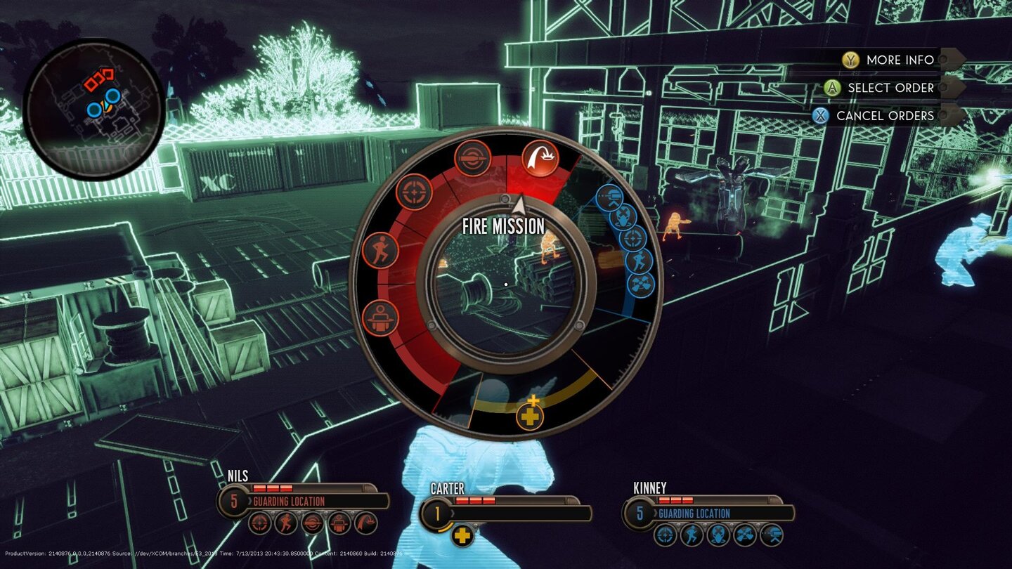 The Bureau: XCOM DeclassifiedWenn wir mit dem Gamepad spielen, wird das Befehlsmenü als Ring dargestellt.