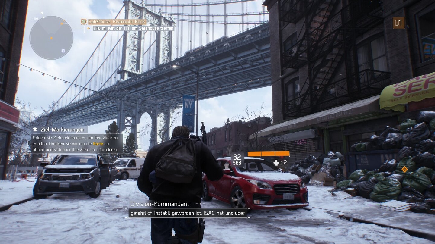 The DivisionHallo Brooklyn-Bridge! Der Spielbeginn führt uns nicht nach Manhattan sondern in den benachbarten Stadtteil.