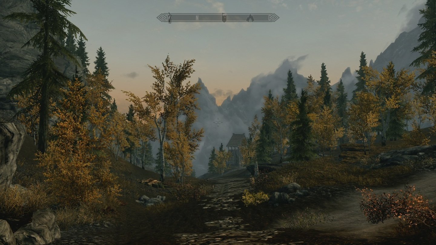 The Elder Scrolls 5: Skyrim (Xbox 360)Neben Schneegebieten gibt's in Himmelsrand auch idyllische Fleckchen.
