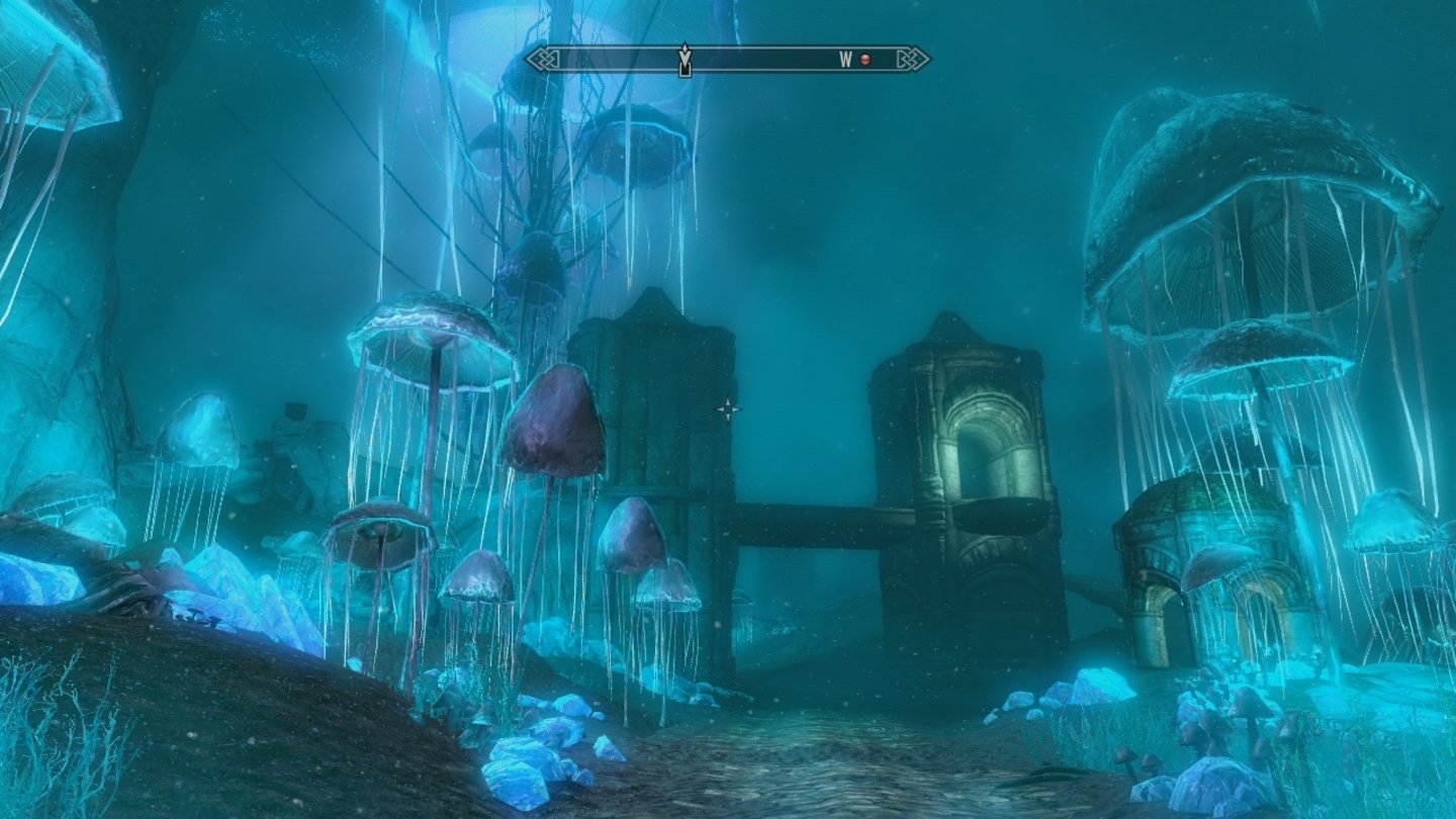 The Elder Scrolls 5: Skyrim (Xbox 360)Die Zwergenhöhle »Schwarzweite« zählt zu den schönsten Schauplätzen von Skyrim.