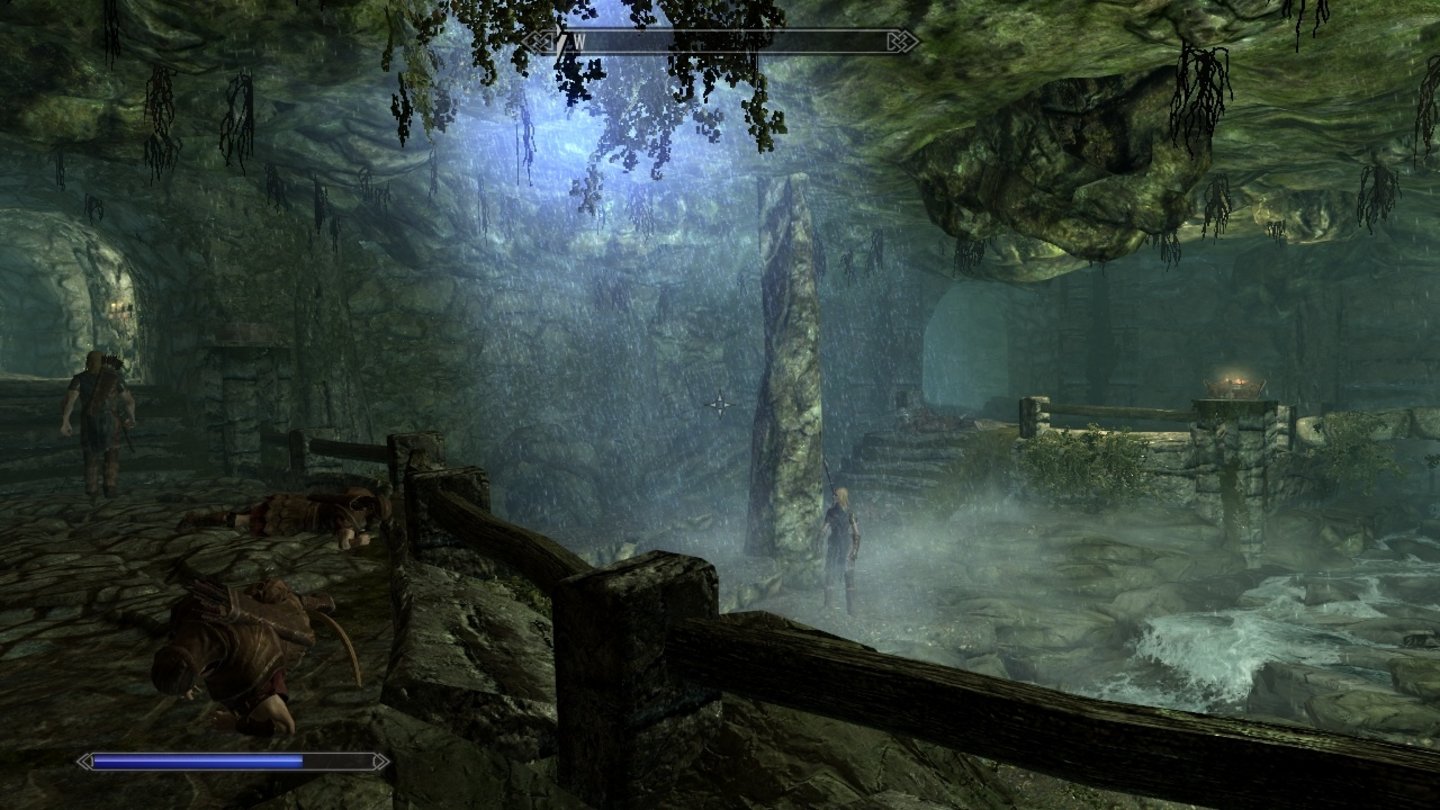 The Elder Scrolls 5: Skyrim (PC)Partikeleffekte wie das rieselnde Wasser sorgen für Atmosphäre.