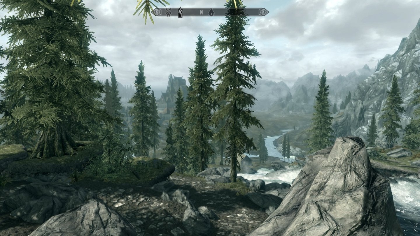 The Elder Scrolls 5: Skyrim (PC)Das heißt, dass Landschaftsdetails aus größerer Entfernung zu sehen sind.