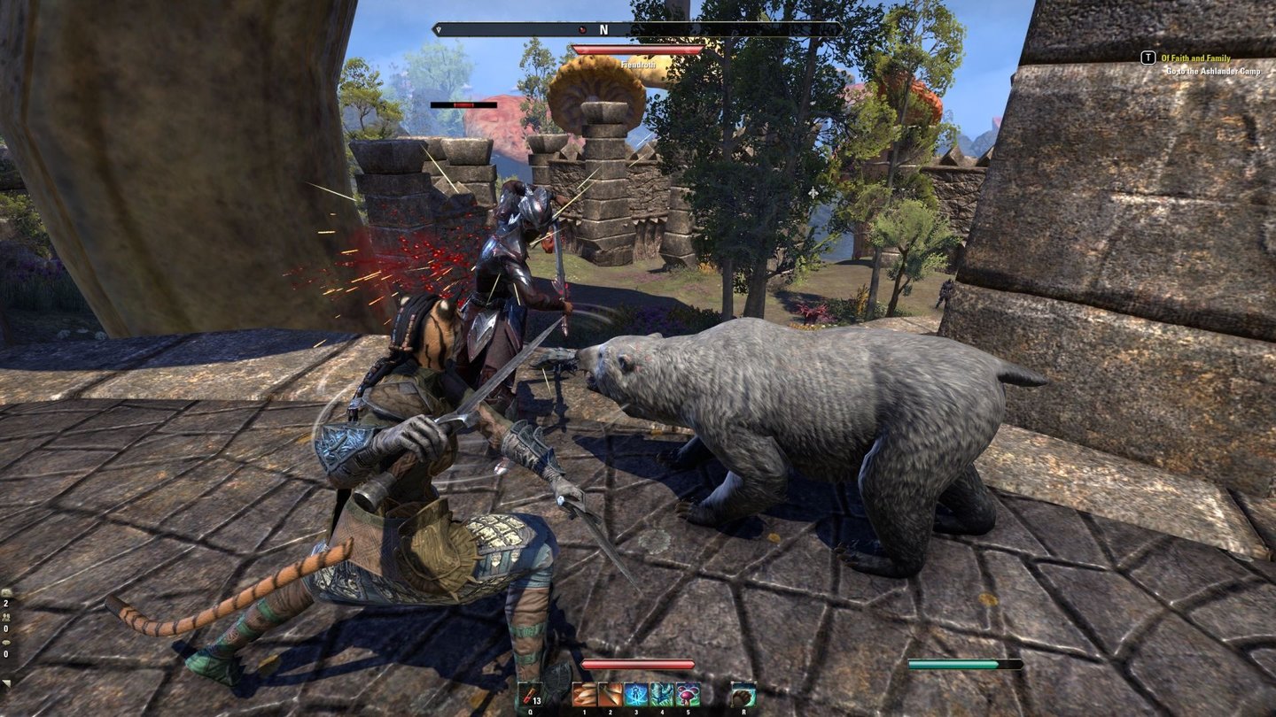 The Elder Scrolls Online MorrowindGemeinsam mit unserem treuen Kriegsbären hält uns kaum ein Daedra auf.