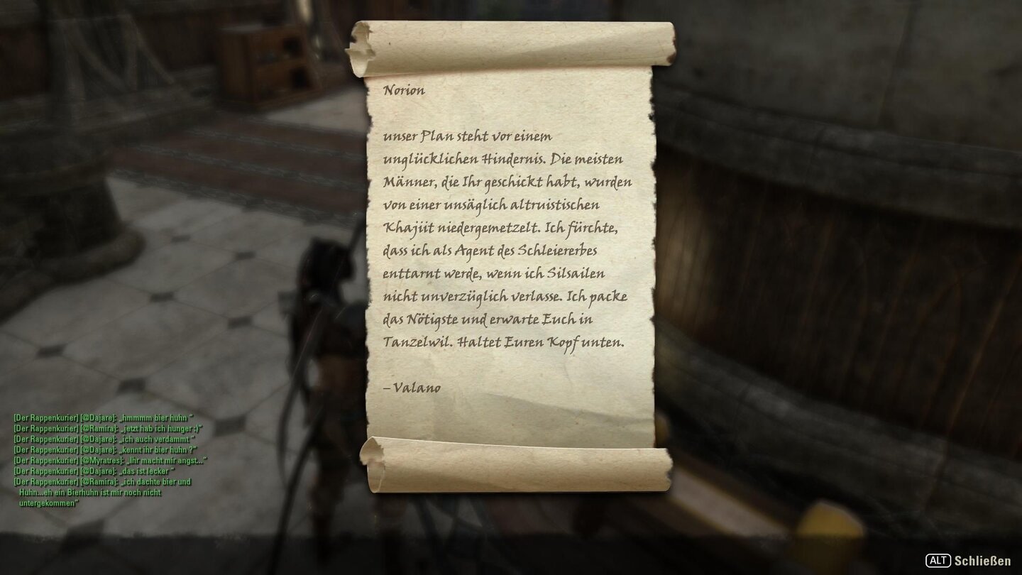 The Elder Scrolls OnlineVerräter überall: Bei der Story des Hauptplots auf Auridon waren die Entwickler leider nicht sehr kreativ. So ziemlich jeder höhere Würdenträger ist ein Verräter und an fast jedem Ort ist irgendwo ein Attentat auf die Königin geplant!