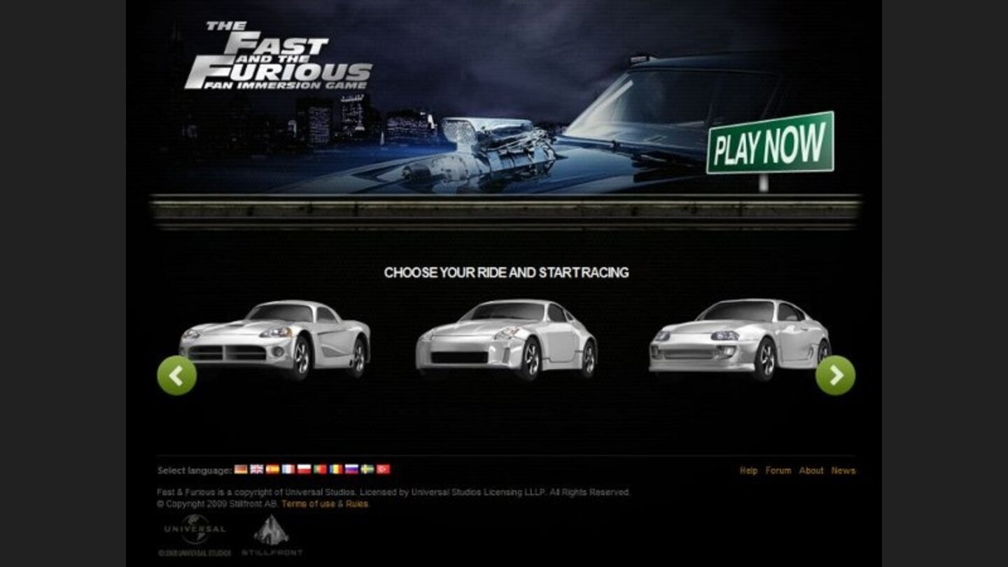 The Fast and The Furious: Fan Immersion Game