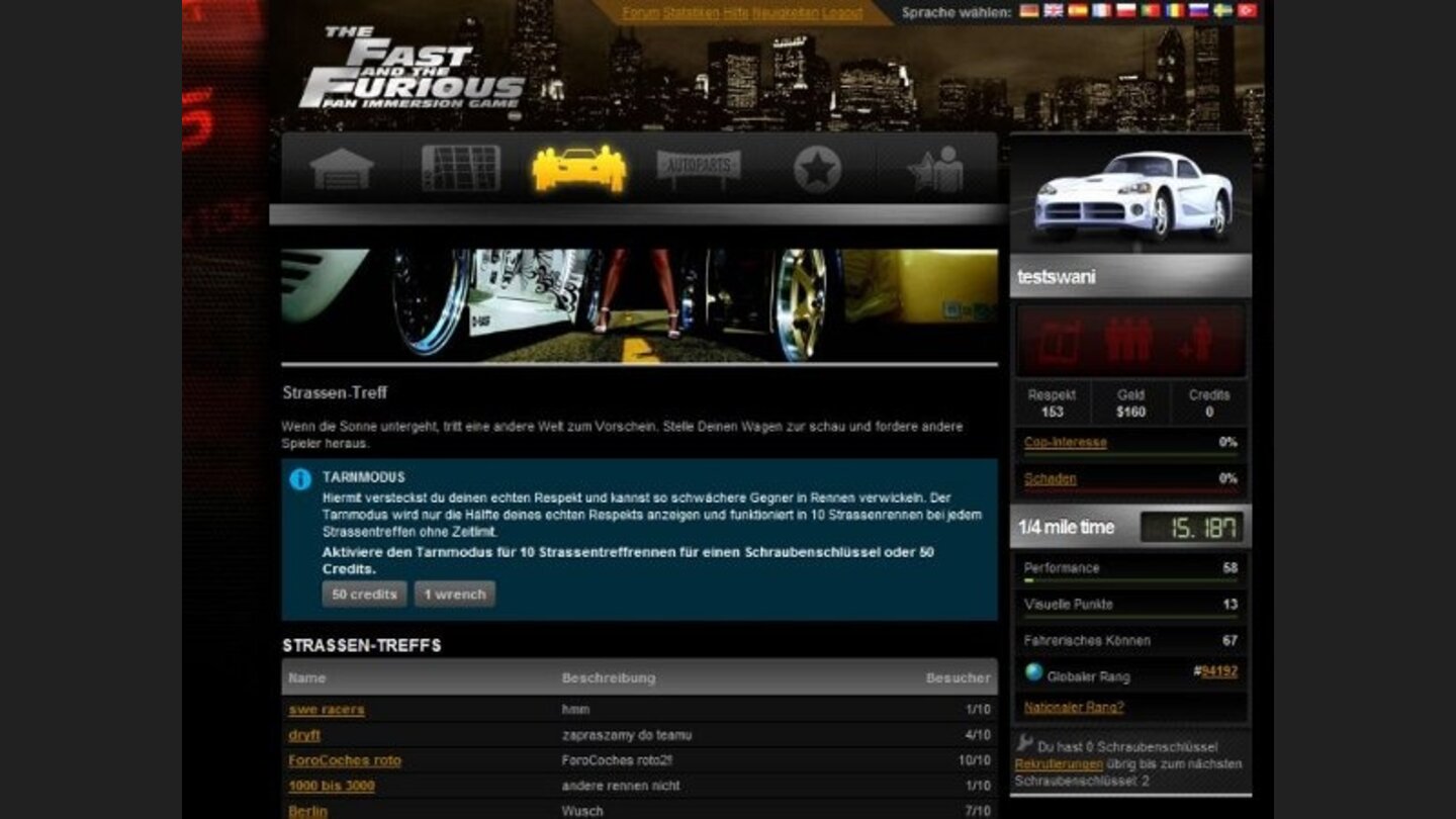 The Fast and The Furious: Fan Immersion Game