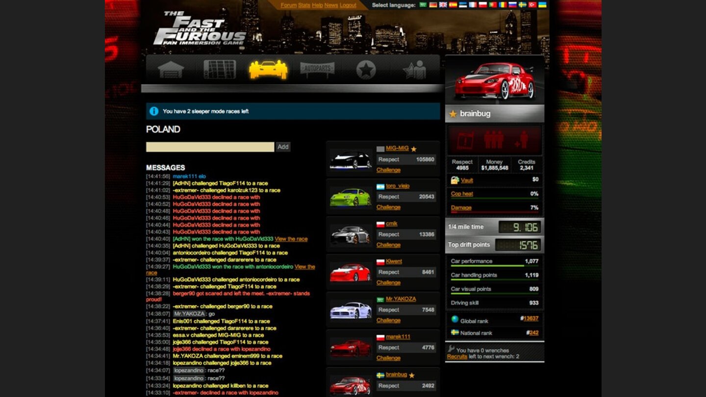 The Fast and The Furious: Fan Immersion Game