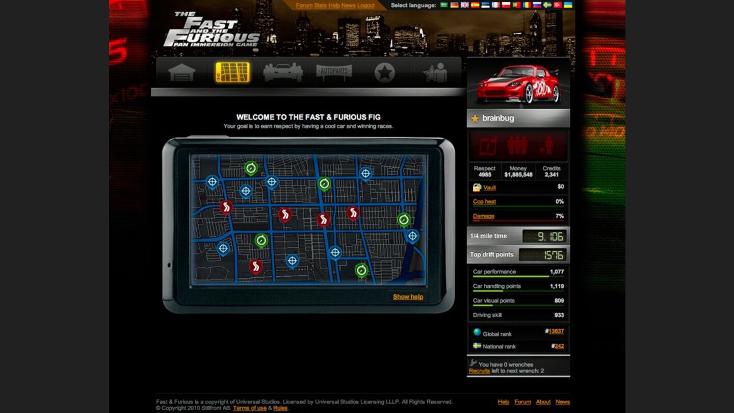 The Fast and The Furious: Fan Immersion Game
