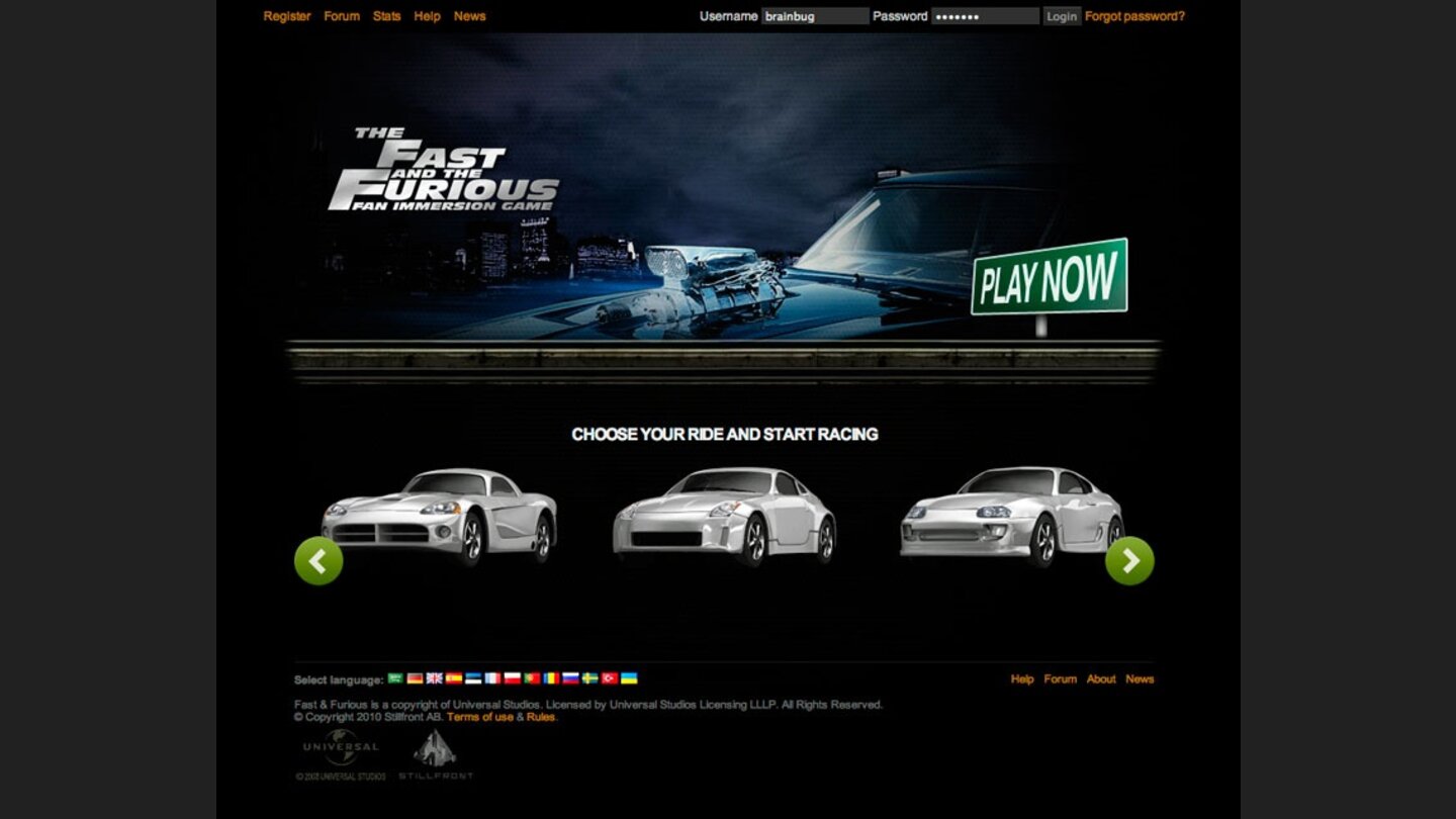 The Fast and The Furious: Fan Immersion Game