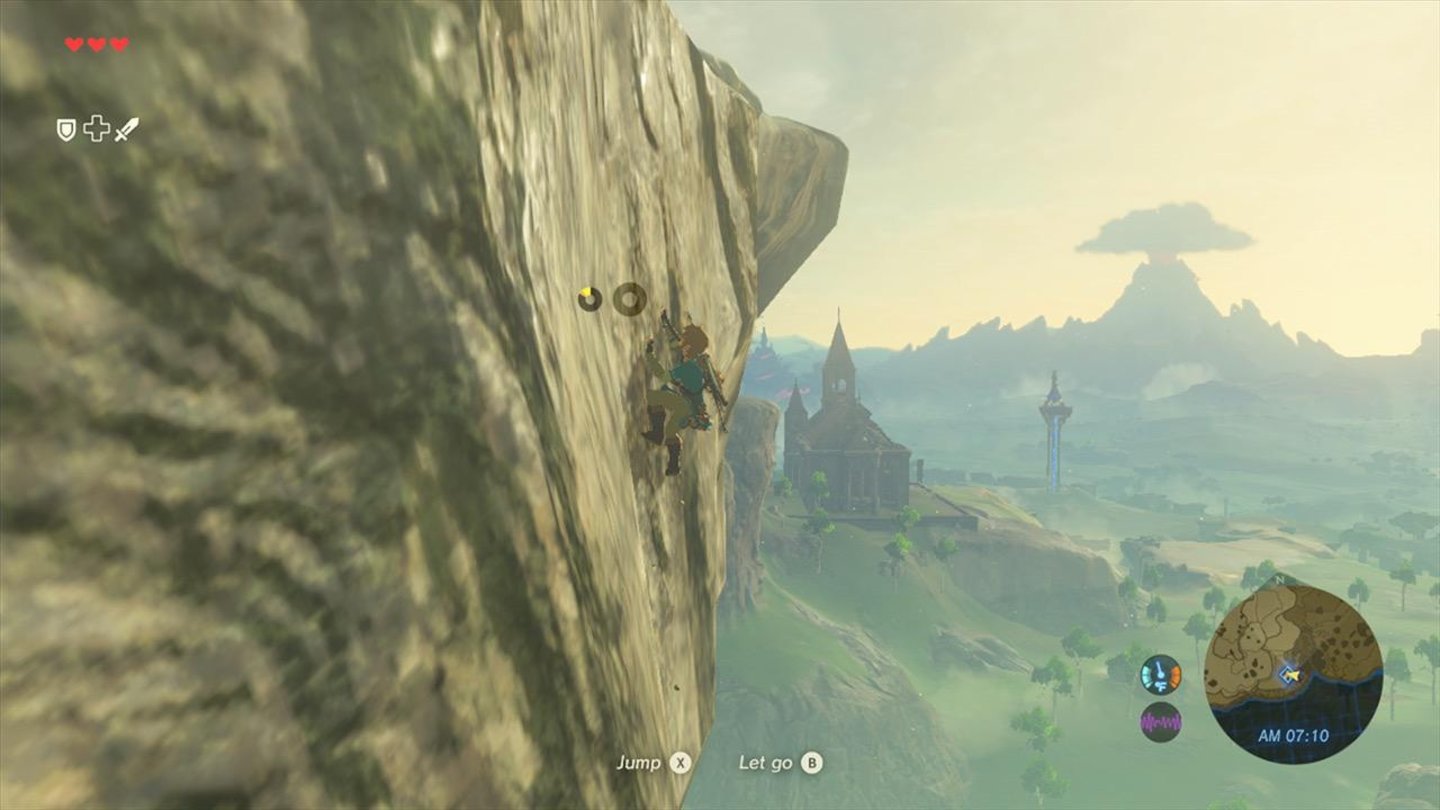 The Legend of Zelda - Breath of the Wild
Link kann sogar steile Felswände erklettern – ohne Sicherungsseil.