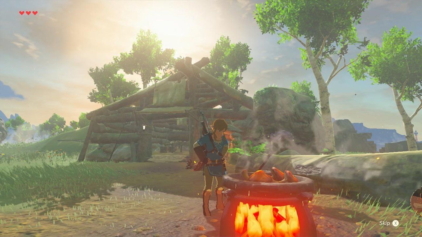 The Legend of Zelda - Breath of the Wild
Lecker! Mit gesammelten und erjagten Zutaten kann Link kochen.