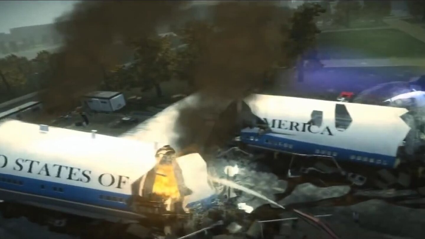 Die »Bourneifizierung« von The Outsider soll einiges ändern. Inmitten Washingtons liegt das Wrack der Airforce One ...